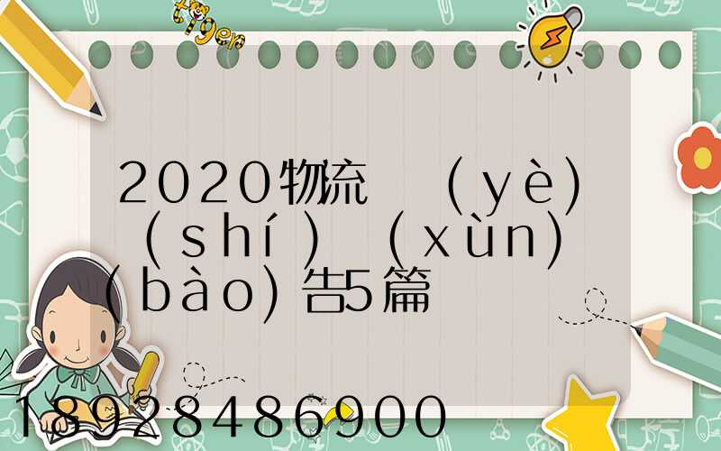 2020物流專業(yè)實(shí)訓(xùn)報(bào)告5篇