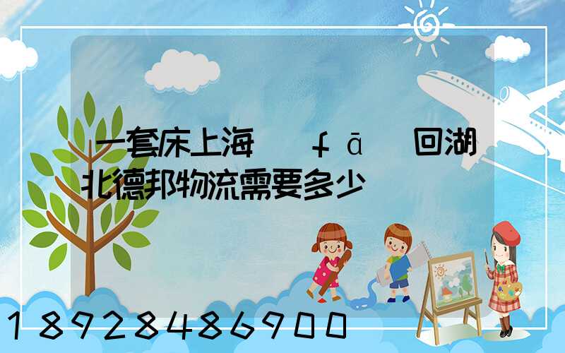 一套床上海發(fā)回湖北德邦物流需要多少錢