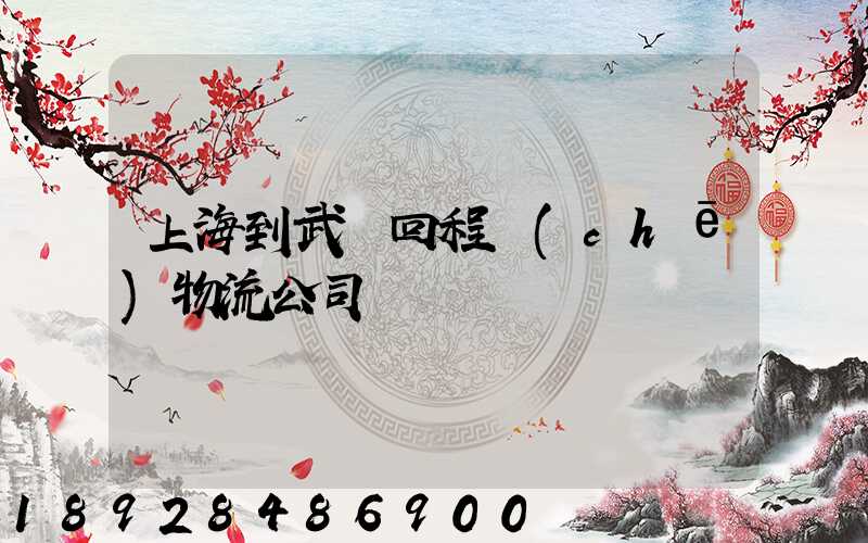 上海到武漢回程車(chē)物流公司