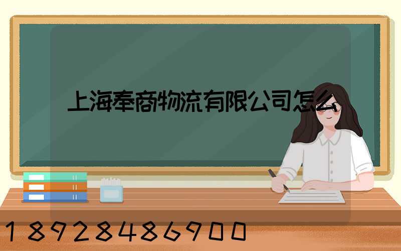 上海奉商物流有限公司怎么樣