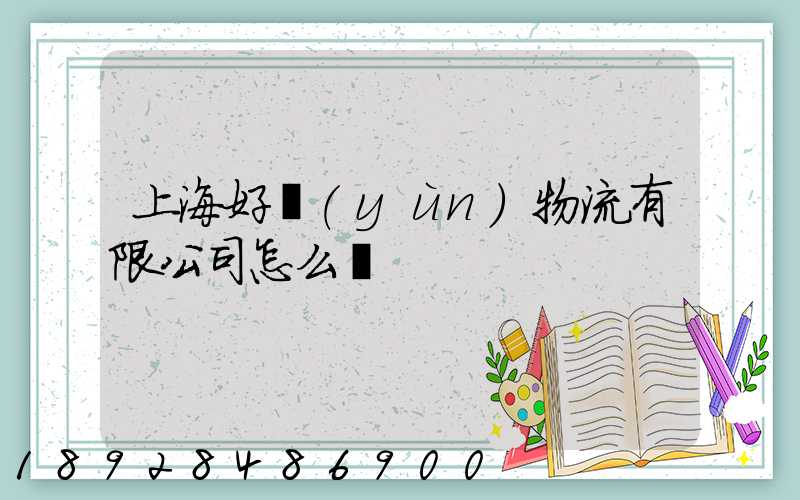 上海好運(yùn)物流有限公司怎么樣