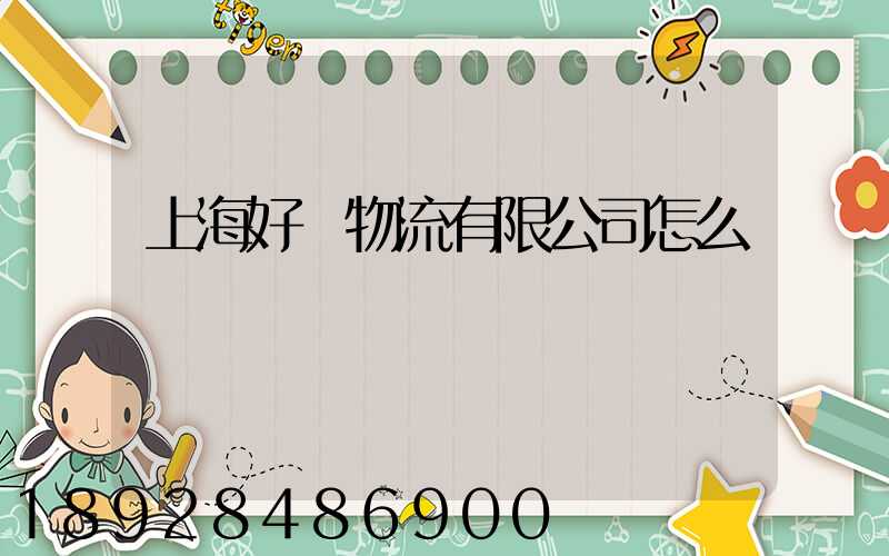 上海好運物流有限公司怎么樣