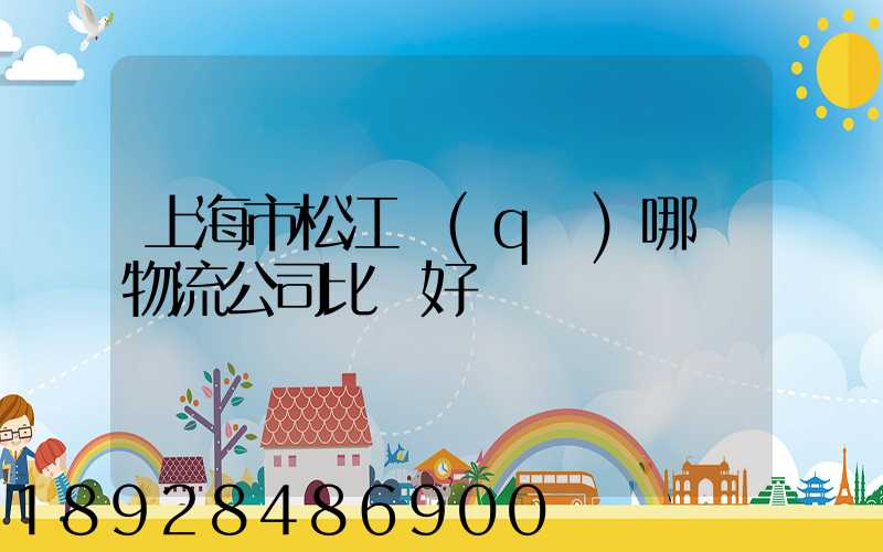上海市松江區(qū)哪個物流公司比較好