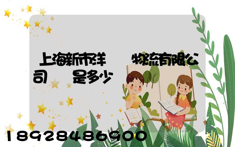 上海新市洋國際物流有限公司電話是多少