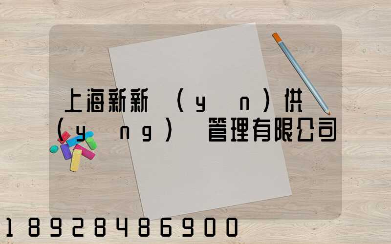 上海新新運(yùn)供應(yīng)鏈管理有限公司
