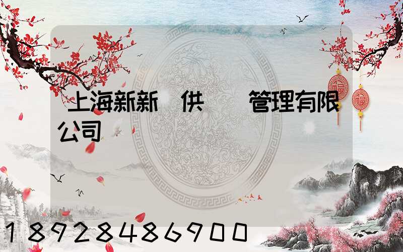 上海新新運供應鏈管理有限公司