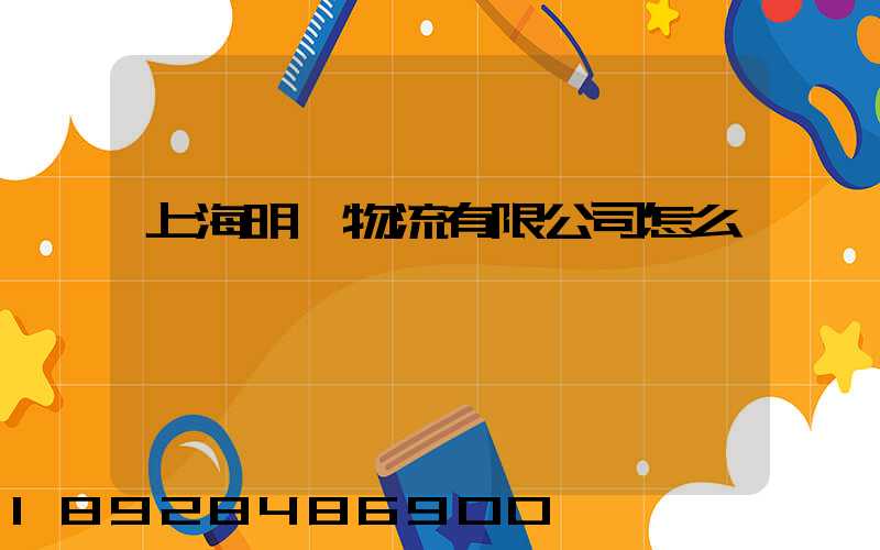 上海明眾物流有限公司怎么樣