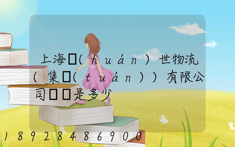 上海環(huán)世物流(集團(tuán))有限公司電話是多少