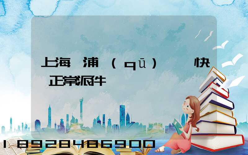 上海黃浦區(qū)順風快遞正常派件嗎