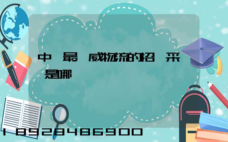 中國最權威物流的招標采購網是哪個