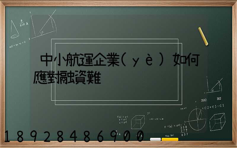 中小航運企業(yè)如何應對融資難