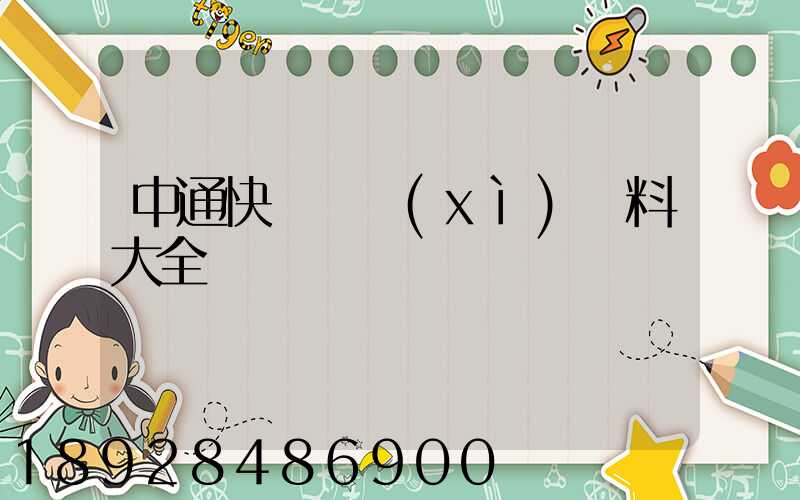 中通快遞詳細(xì)資料大全