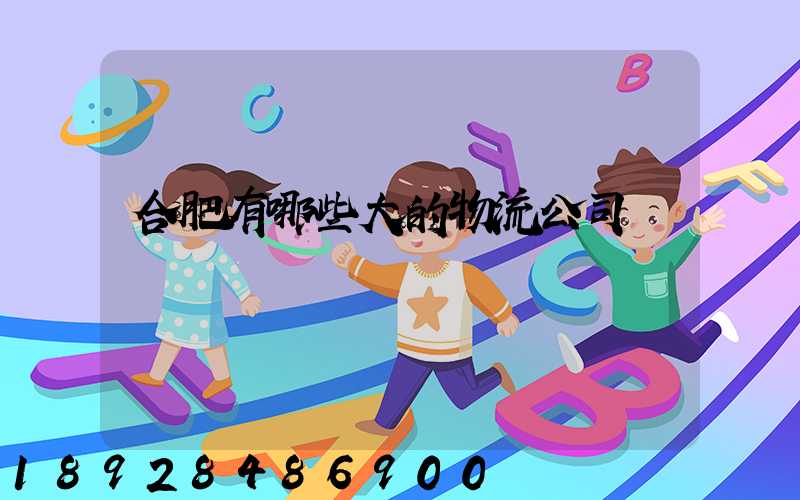 合肥有哪些大的物流公司