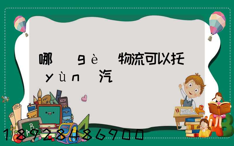 哪個(gè)物流可以托運(yùn)汽車