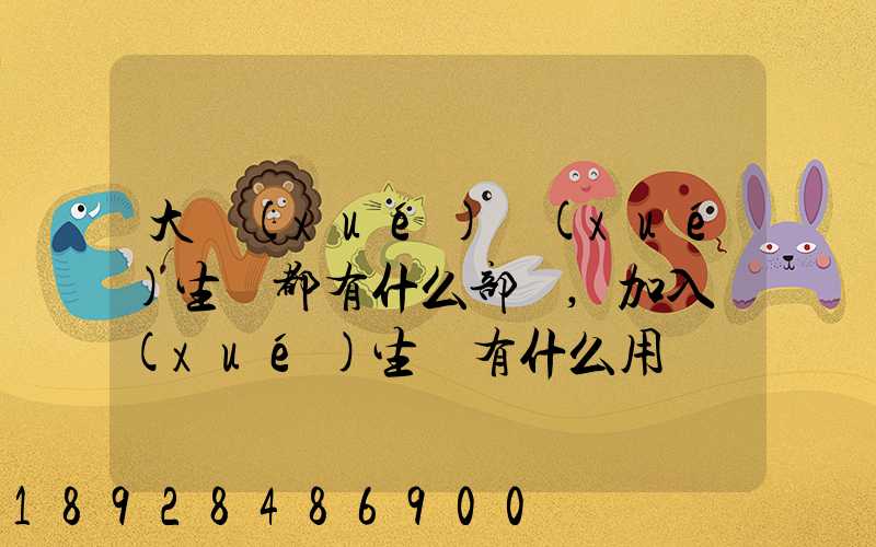 大學(xué)學(xué)生會都有什么部門,加入學(xué)生會有什么用