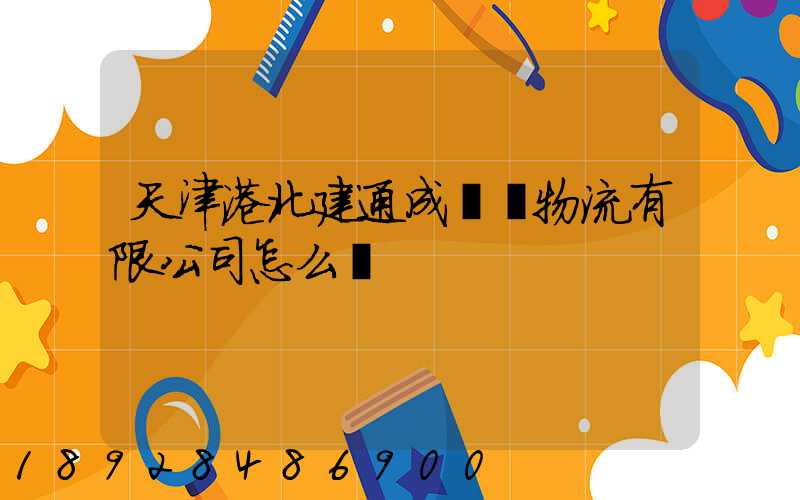 天津港北建通成國際物流有限公司怎么樣
