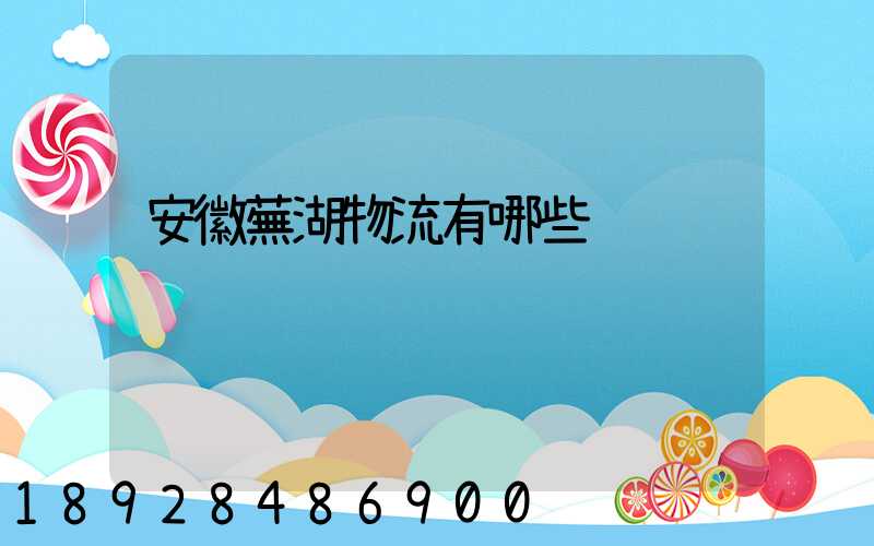 安徽蕪湖物流有哪些