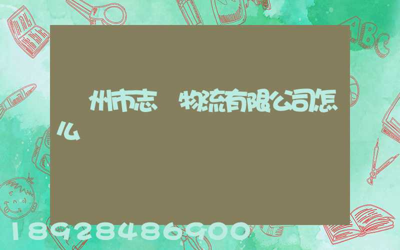 廣州市志偉物流有限公司怎么樣
