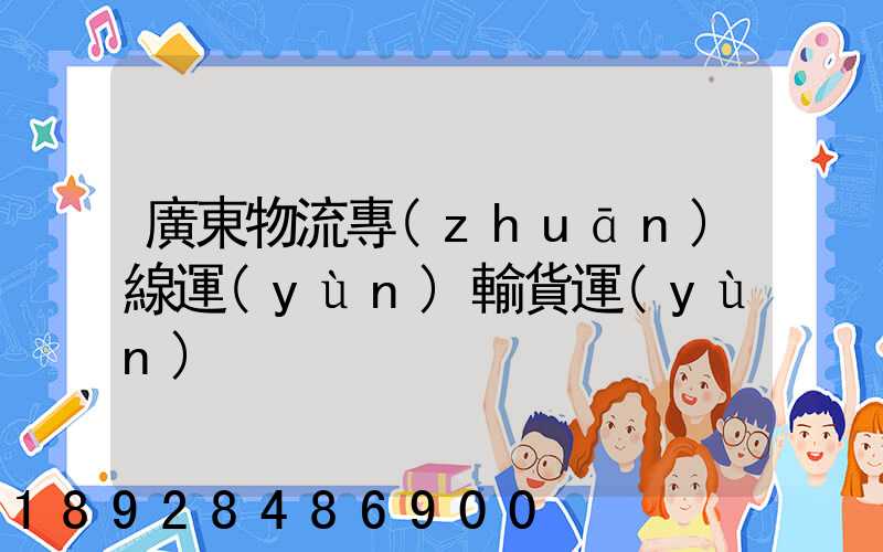 廣東物流專(zhuān)線運(yùn)輸貨運(yùn)