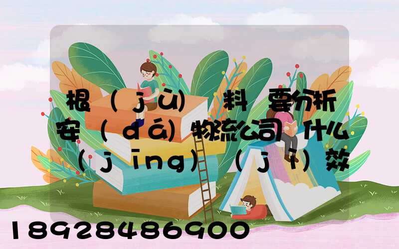 根據(jù)資料簡要分析安達(dá)物流公司為什么經(jīng)濟(jì)效益不明顯