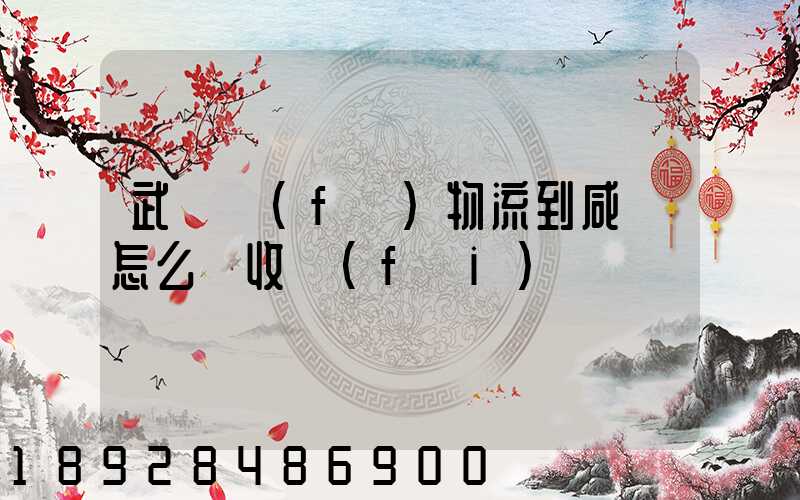 武漢發(fā)物流到咸寧怎么樣收費(fèi)