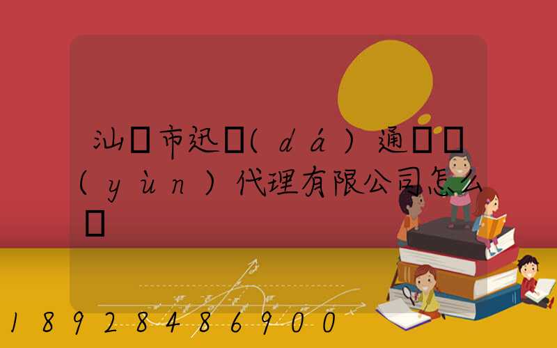 汕頭市迅達(dá)通貨運(yùn)代理有限公司怎么樣