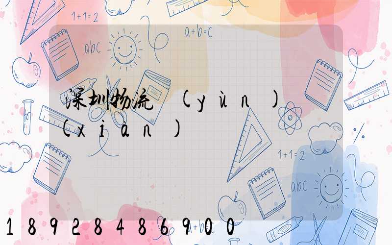 深圳物流運(yùn)輸現(xiàn)狀