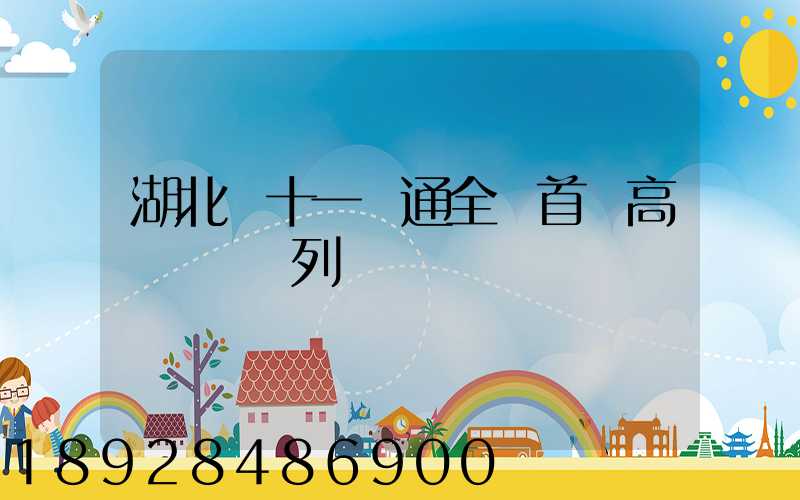 湖北雙十一開通全國首條高鐵貨運專列