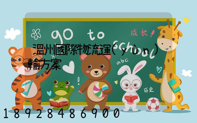 溫州國際物流運(yùn)輸方案