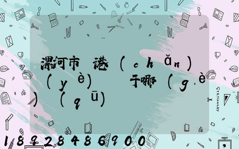 漯河市臨港產(chǎn)業(yè)園屬于哪個(gè)區(qū)