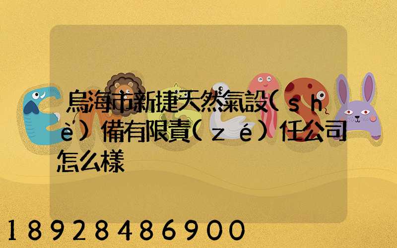 烏海市新捷天然氣設(shè)備有限責(zé)任公司怎么樣