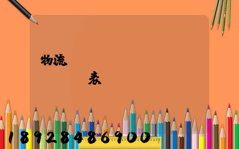 物流運(yùn)輸資質(zhì)表