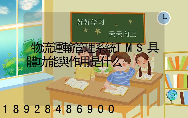 物流運輸管理系統TMS具體功能與作用是什么
