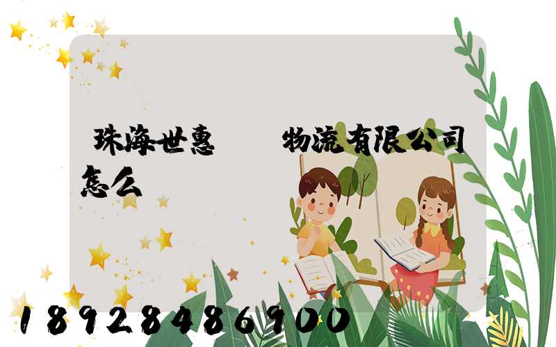 珠海世惠國際物流有限公司怎么樣