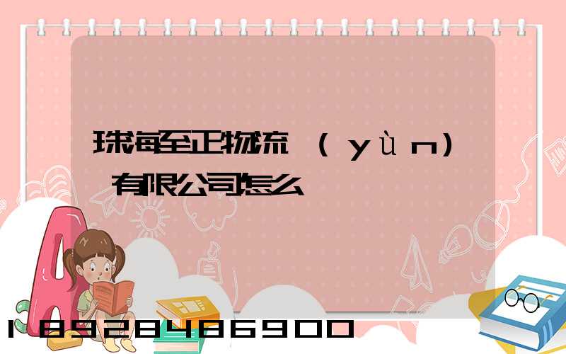 珠海至正物流運(yùn)輸有限公司怎么樣