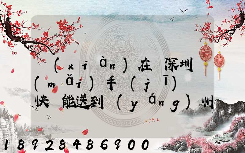 現(xiàn)在從深圳買(mǎi)手機(jī)順豐快遞能送到揚(yáng)州市儀征市嗎