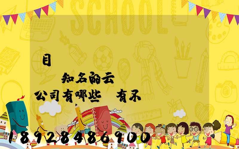 目前國(guó)內(nèi)知名的云倉(cāng)公司有哪些,有不錯(cuò)的的推薦一下