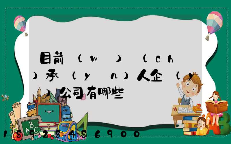 目前無(wú)車(chē)承運(yùn)人企業(yè)公司有哪些