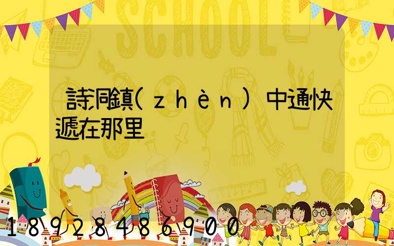 詩洞鎮(zhèn)中通快遞在那里