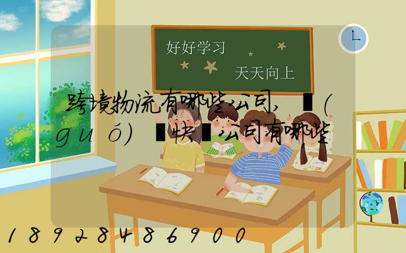 跨境物流有哪些公司,國(guó)際快遞公司有哪些