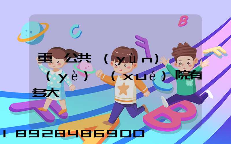 重慶公共運(yùn)輸職業(yè)學(xué)院有多大