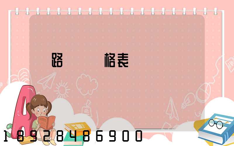 鐵路貨運價格表