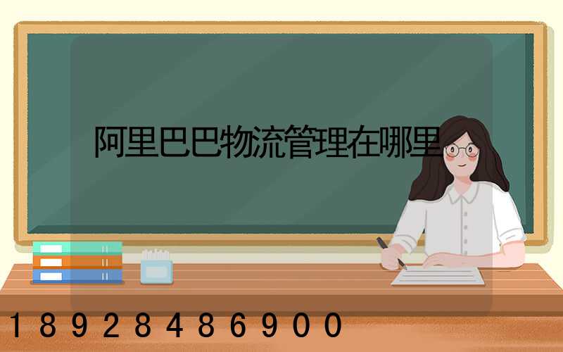 阿里巴巴物流管理在哪里